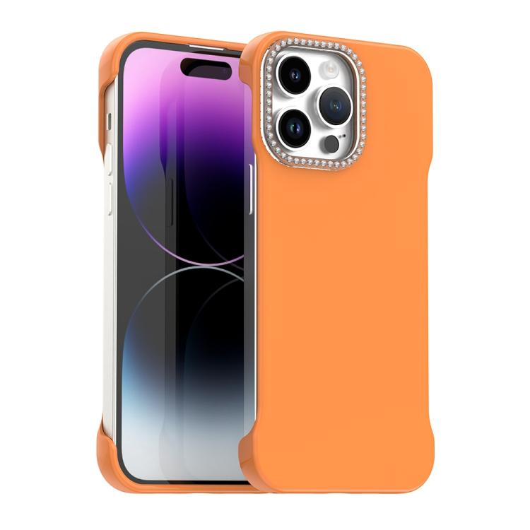 Custodia per telefono ibrida in PC e TPU satinato con mezza cornice a forma di diamante di Candy Diamond, For iPhone 14 Plus, For iPhone 14, For iPhone 14 Pro