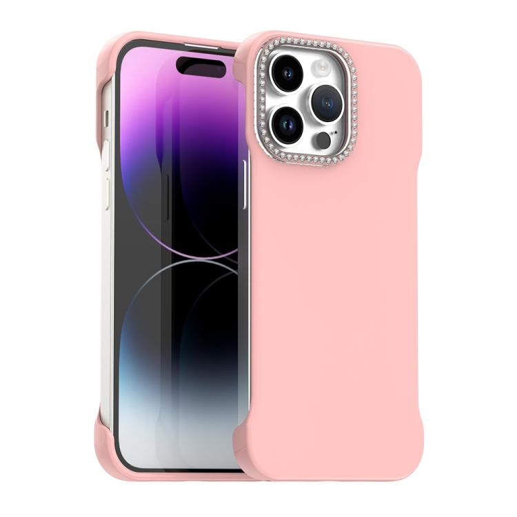 Custodia per telefono ibrida in PC e TPU satinato con mezza cornice a forma di diamante di Candy Diamond, For iPhone 14 Plus, For iPhone 14, For iPhone 14 Pro