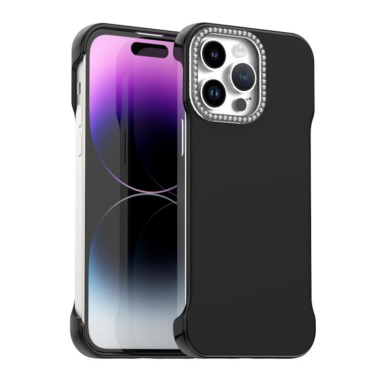 Custodia per telefono ibrida in PC e TPU satinato con mezza cornice a forma di diamante di Candy Diamond, For iPhone 14 Plus, For iPhone 14, For iPhone 14 Pro
