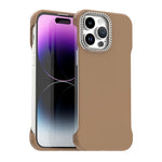 Custodia per telefono ibrida in PC e TPU satinato con mezza cornice a forma di diamante di Candy Diamond, For iPhone 14 Plus, For iPhone 14, For iPhone 14 Pro
