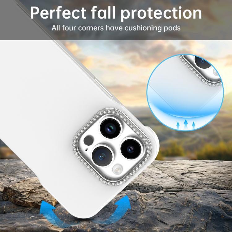 Custodia per telefono ibrida in PC e TPU satinato con mezza cornice a forma di diamante di Candy Diamond, For iPhone 14 Pro Max, For iPhone 13 Pro Max, For iPhone 13 Pro