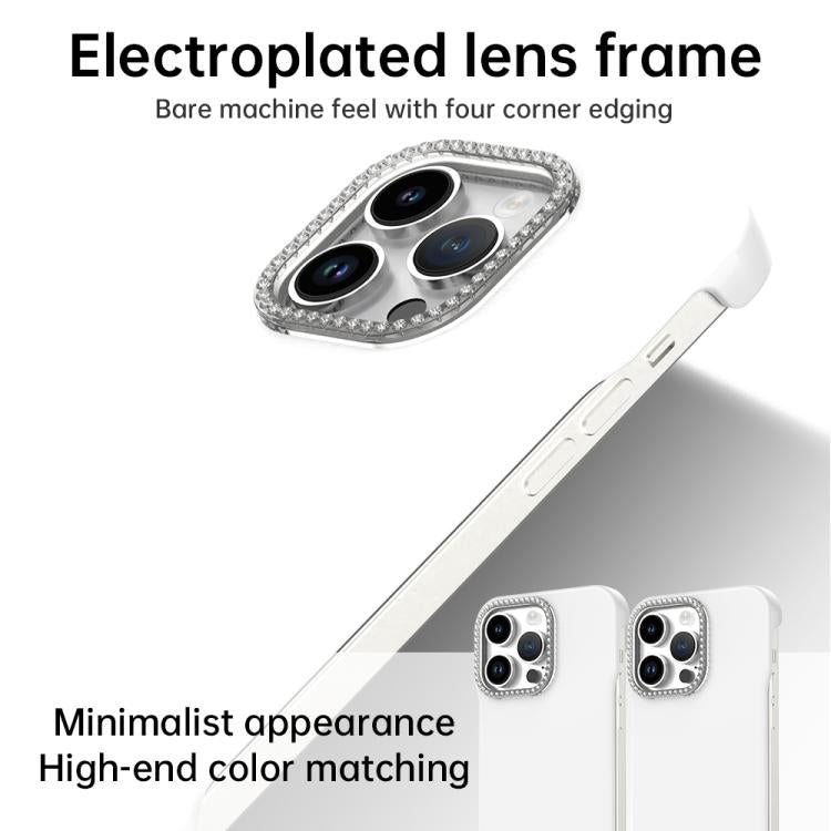 Custodia per telefono ibrida in PC e TPU satinato con mezza cornice a forma di diamante di Candy Diamond, For iPhone 14 Pro Max, For iPhone 13 Pro Max, For iPhone 13 Pro