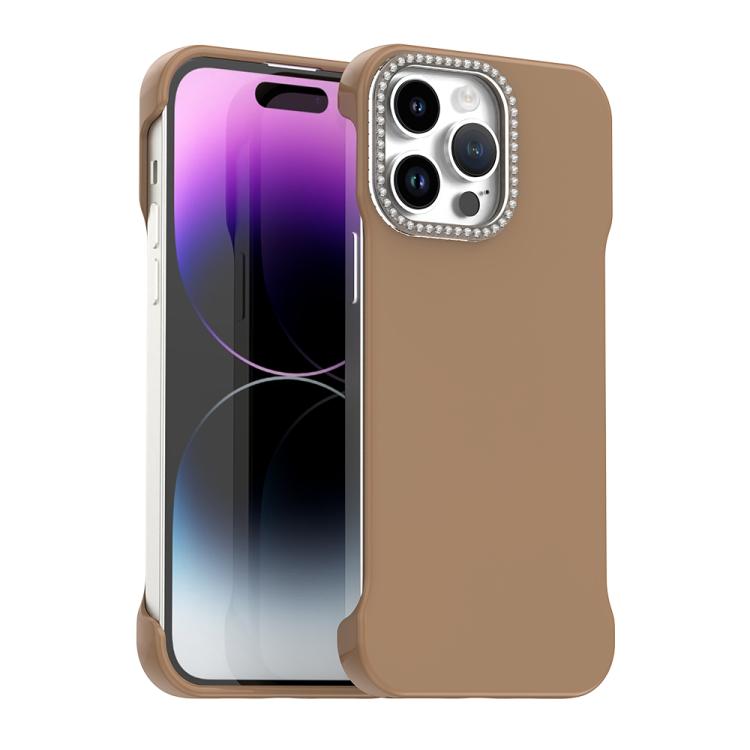 Custodia per telefono ibrida in PC e TPU satinato con mezza cornice a forma di diamante di Candy Diamond, For iPhone 14 Pro Max, For iPhone 13 Pro Max, For iPhone 13 Pro