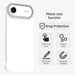 Custodia per telefono ibrida in PC e TPU satinato con mezza cornice a forma di diamante di Candy Diamond, For iPhone Air, For iPhone 16 Pro Max, For iPhone 16 Pro
