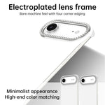 Custodia per telefono ibrida in PC e TPU satinato con mezza cornice a forma di diamante di Candy Diamond, For iPhone Air, For iPhone 16 Pro Max, For iPhone 16 Pro
