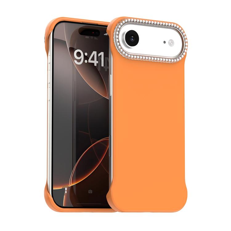 Custodia per telefono ibrida in PC e TPU satinato con mezza cornice a forma di diamante di Candy Diamond, For iPhone Air, For iPhone 16 Pro Max, For iPhone 16 Pro