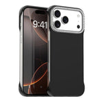 Custodia per telefono ibrida in PC e TPU satinato con mezza cornice a forma di diamante di Candy Diamond, For iPhone 17 Pro Max, For iPhone 17 Pro, For iPhone 17