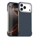 Custodia per telefono ibrida in PC e TPU satinato con mezza cornice a forma di diamante di Candy Diamond, For iPhone 17 Pro Max, For iPhone 17 Pro, For iPhone 17
