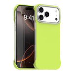 Custodia per telefono ibrida in PC e TPU satinato con mezza cornice a forma di diamante di Candy Diamond, For iPhone 17 Pro Max, For iPhone 17 Pro, For iPhone 17