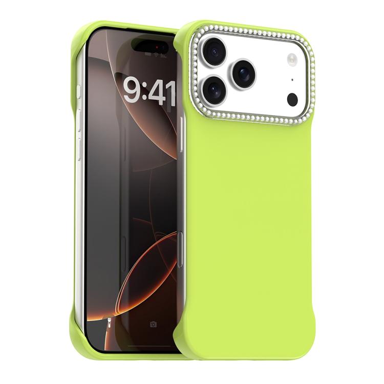 Custodia per telefono ibrida in PC e TPU satinato con mezza cornice a forma di diamante di Candy Diamond, For iPhone 17 Pro Max, For iPhone 17 Pro, For iPhone 17