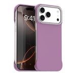 Custodia per telefono ibrida in PC e TPU satinato con mezza cornice a forma di diamante di Candy Diamond, For iPhone 17 Pro Max, For iPhone 17 Pro, For iPhone 17