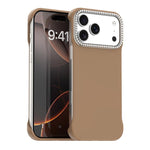 Custodia per telefono ibrida in PC e TPU satinato con mezza cornice a forma di diamante di Candy Diamond, For iPhone 17 Pro Max, For iPhone 17 Pro, For iPhone 17