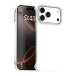 Custodia per telefono ibrida in PC e TPU satinato con mezza cornice a forma di diamante di Candy Diamond, For iPhone 17 Pro Max, For iPhone 17 Pro, For iPhone 17