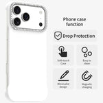 Custodia per telefono ibrida in PC e TPU satinato con mezza cornice a forma di diamante di Candy Diamond, For iPhone 17 Pro Max, For iPhone 17 Pro, For iPhone 17