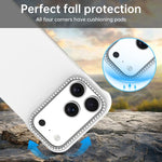 Custodia per telefono ibrida in PC e TPU satinato con mezza cornice a forma di diamante di Candy Diamond, For iPhone 17 Pro Max, For iPhone 17 Pro, For iPhone 17