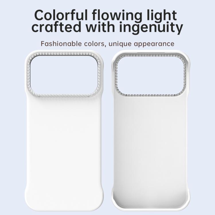 Custodia per telefono ibrida in PC e TPU satinato con mezza cornice a forma di diamante di Candy Diamond, For iPhone 17 Pro Max, For iPhone 17 Pro, For iPhone 17