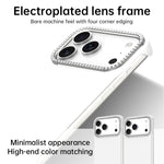 Custodia per telefono ibrida in PC e TPU satinato con mezza cornice a forma di diamante di Candy Diamond, For iPhone 17 Pro Max, For iPhone 17 Pro, For iPhone 17