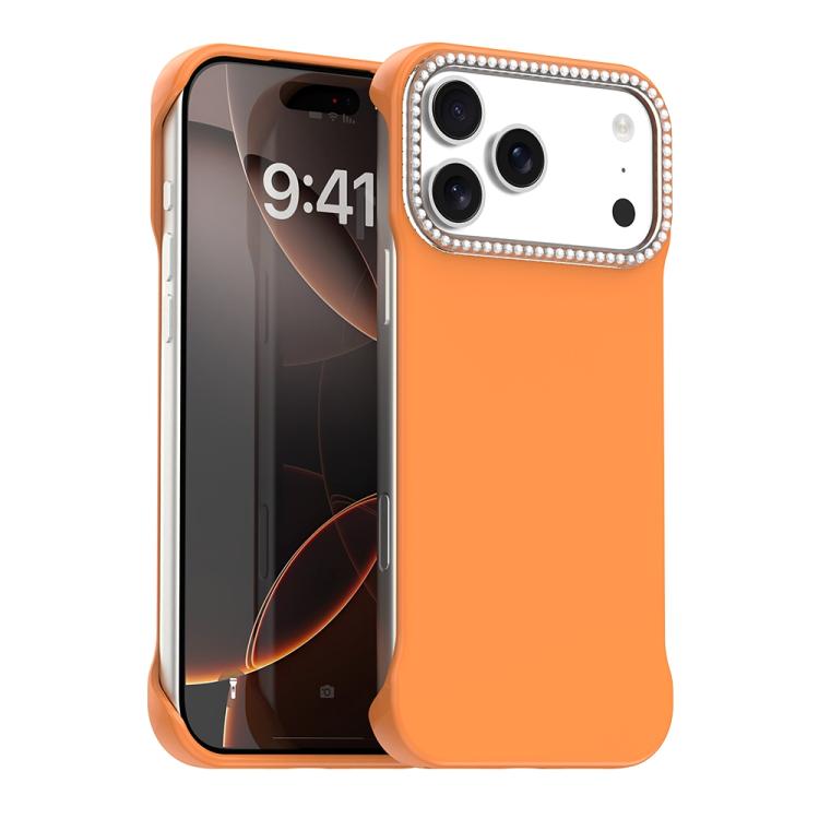Custodia per telefono ibrida in PC e TPU satinato con mezza cornice a forma di diamante di Candy Diamond, For iPhone 17 Pro Max, For iPhone 17 Pro, For iPhone 17
