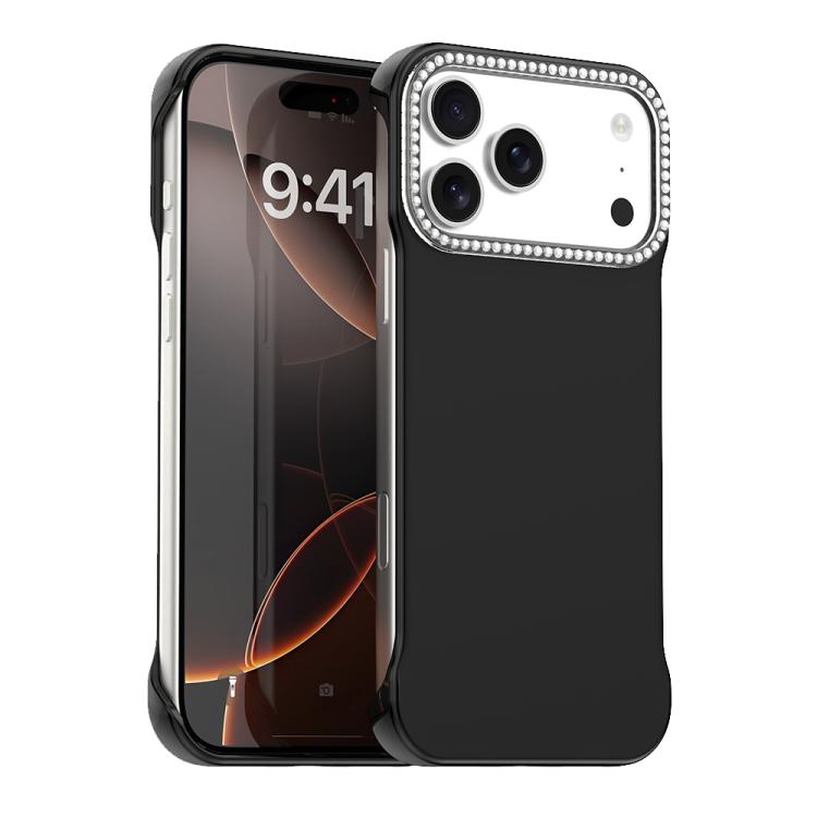 Custodia per telefono ibrida in PC e TPU satinato con mezza cornice a forma di diamante di Candy Diamond, For iPhone 17 Pro Max, For iPhone 17 Pro, For iPhone 17