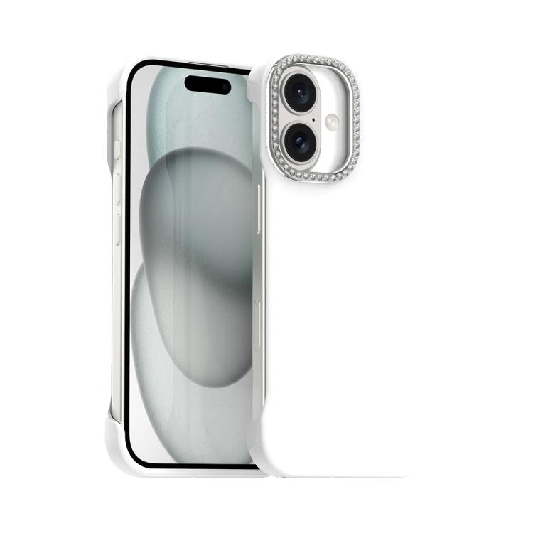 Custodia per telefono ibrida in PC e TPU satinato con mezza cornice a forma di diamante di Candy Diamond, For iPhone 17 Pro Max, For iPhone 17 Pro, For iPhone 17