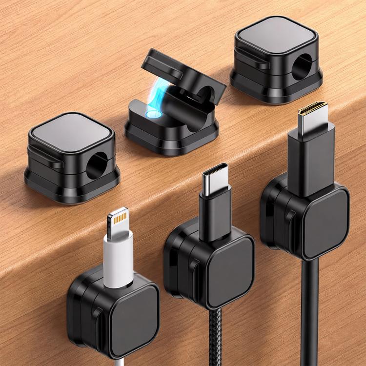 Set da 6 pezzi: organizer magnetico per cavi, supporto per cavi dati da parete