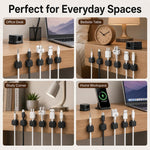 Set da 6 pezzi: organizer magnetico per cavi, supporto per cavi dati da parete