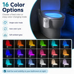 Luce notturna per WC con sensore di movimento RGB a 16 colori