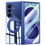 Custodia per telefono trasparente antiurto con galvanizzazione e supporto a 360 gradi., For Galaxy Z Fold8 5G, For Galaxy Z Fold8 Ultra 5G, For Galaxy Z Flip8 5G