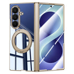 Custodia per telefono trasparente antiurto con galvanizzazione e supporto a 360 gradi., For Galaxy Z Fold8 5G, For Galaxy Z Fold8 Ultra 5G, For Galaxy Z Flip8 5G