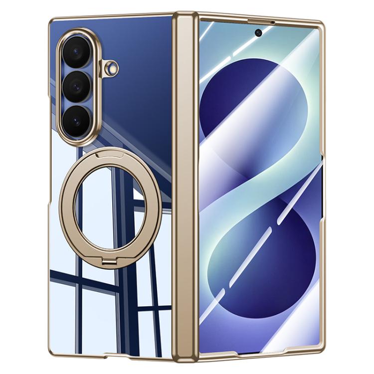 Custodia per telefono trasparente antiurto con galvanizzazione e supporto a 360 gradi., For Galaxy Z Fold8 5G, For Galaxy Z Fold8 Ultra 5G, For Galaxy Z Flip8 5G
