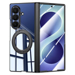 Custodia per telefono trasparente antiurto con galvanizzazione e supporto a 360 gradi., For Galaxy Z Fold8 5G, For Galaxy Z Fold8 Ultra 5G, For Galaxy Z Flip8 5G