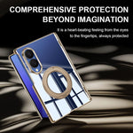 Custodia per telefono trasparente antiurto con galvanizzazione e supporto a 360 gradi., For Galaxy Z Fold8 5G, For Galaxy Z Fold8 Ultra 5G, For Galaxy Z Flip8 5G