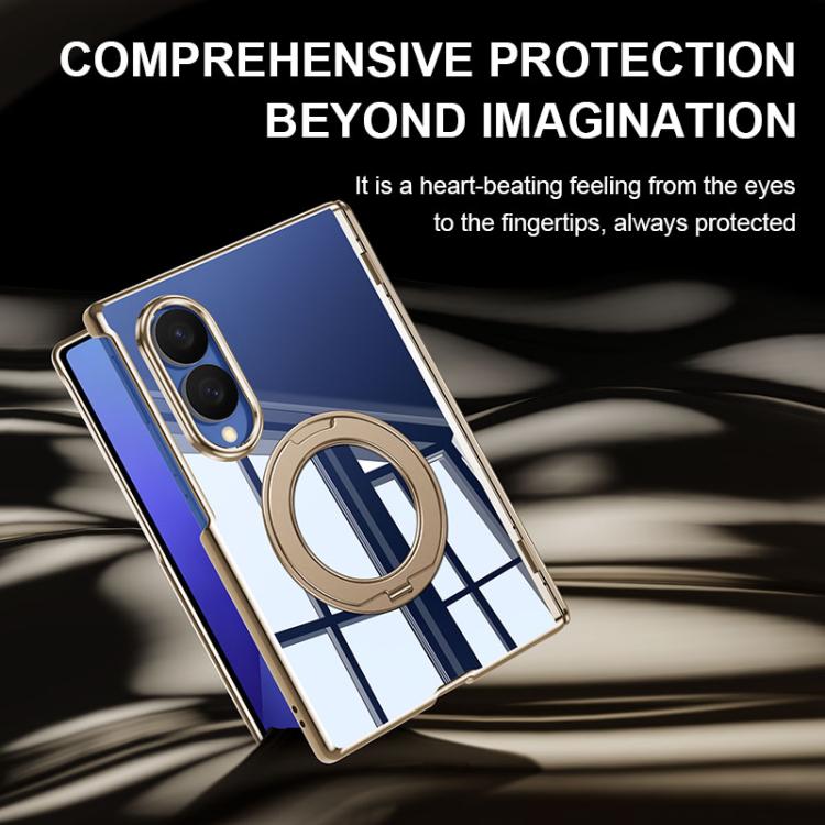 Custodia per telefono trasparente antiurto con galvanizzazione e supporto a 360 gradi., For Galaxy Z Fold8 5G, For Galaxy Z Fold8 Ultra 5G, For Galaxy Z Flip8 5G