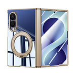 Custodia per telefono trasparente antiurto con galvanizzazione e supporto a 360 gradi., For Galaxy Z Fold8 5G, For Galaxy Z Fold8 Ultra 5G, For Galaxy Z Flip8 5G