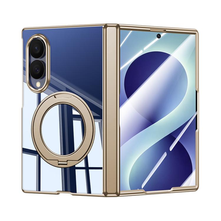 Custodia per telefono trasparente antiurto con galvanizzazione e supporto a 360 gradi., For Galaxy Z Fold8 5G, For Galaxy Z Fold8 Ultra 5G, For Galaxy Z Flip8 5G