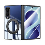 Custodia per telefono trasparente antiurto con galvanizzazione e supporto a 360 gradi., For Galaxy Z Fold8 5G, For Galaxy Z Fold8 Ultra 5G, For Galaxy Z Flip8 5G