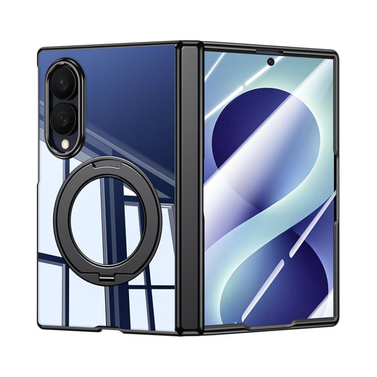 Custodia per telefono trasparente antiurto con galvanizzazione e supporto a 360 gradi., For Galaxy Z Fold8 5G, For Galaxy Z Fold8 Ultra 5G, For Galaxy Z Flip8 5G