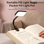 Mini lampada da lettura a clip con luce di riempimento