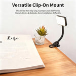 Mini lampada da lettura a clip con luce di riempimento