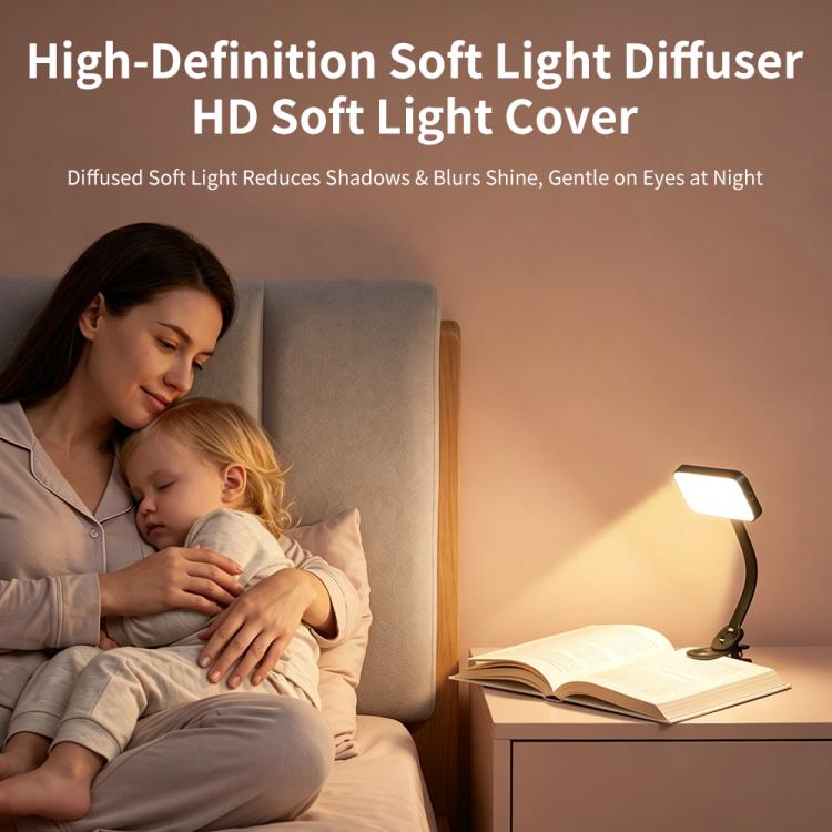 Mini lampada da lettura a clip con luce di riempimento