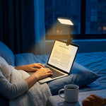 Mini lampada da lettura a clip con luce di riempimento