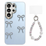 Custodia per telefono IMD color dopamina galvanizzata con cinturino da polso con perline, delicata sulla pelle., For Galaxy S23 Ultra 5G