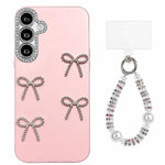 Custodia per telefono IMD color dopamina galvanizzata con cinturino da polso con perline, delicata sulla pelle., For Galaxy A15 5G, For Galaxy A55 5G, For Galaxy A35 5G