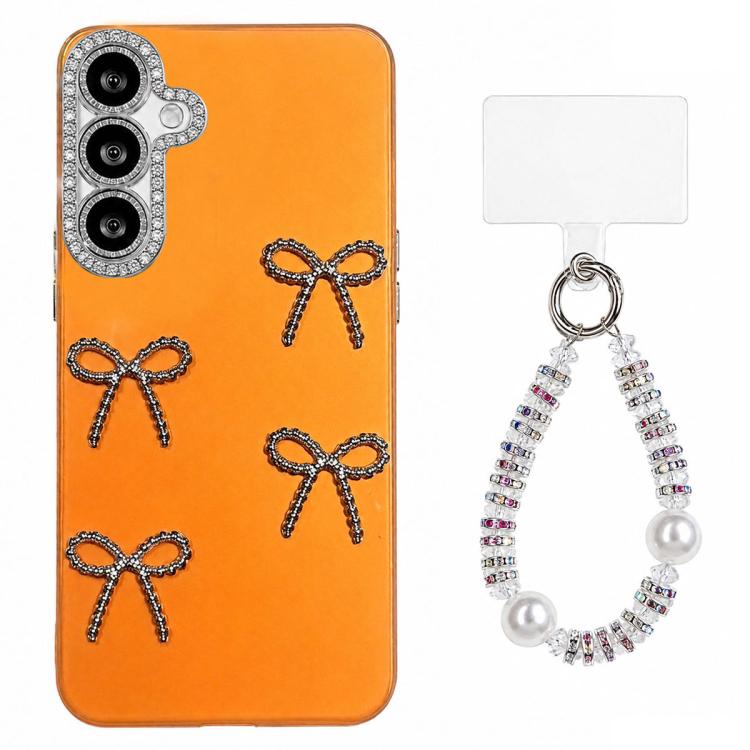 Custodia per telefono IMD color dopamina galvanizzata con cinturino da polso con perline, delicata sulla pelle., For Galaxy A15 5G, For Galaxy A55 5G, For Galaxy A35 5G