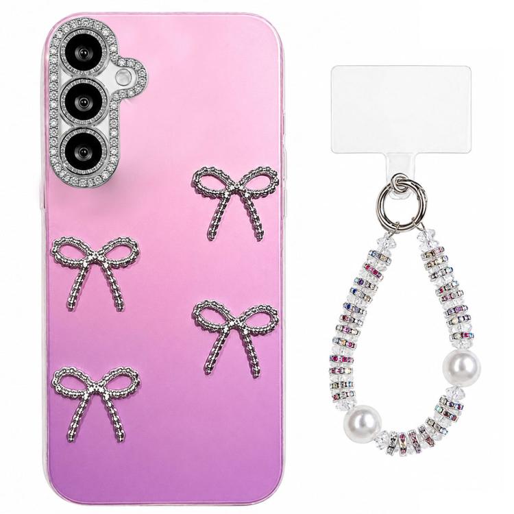 Custodia per telefono IMD color dopamina galvanizzata con cinturino da polso con perline, delicata sulla pelle., For Galaxy A15 5G, For Galaxy A55 5G, For Galaxy A35 5G