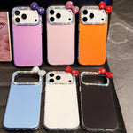 Simpatica custodia per telefono con fiocco color dopamina, adatta alla pelle sensibile, con cinturino da polso di perline., For iPhone 13 Pro, For iPhone 13