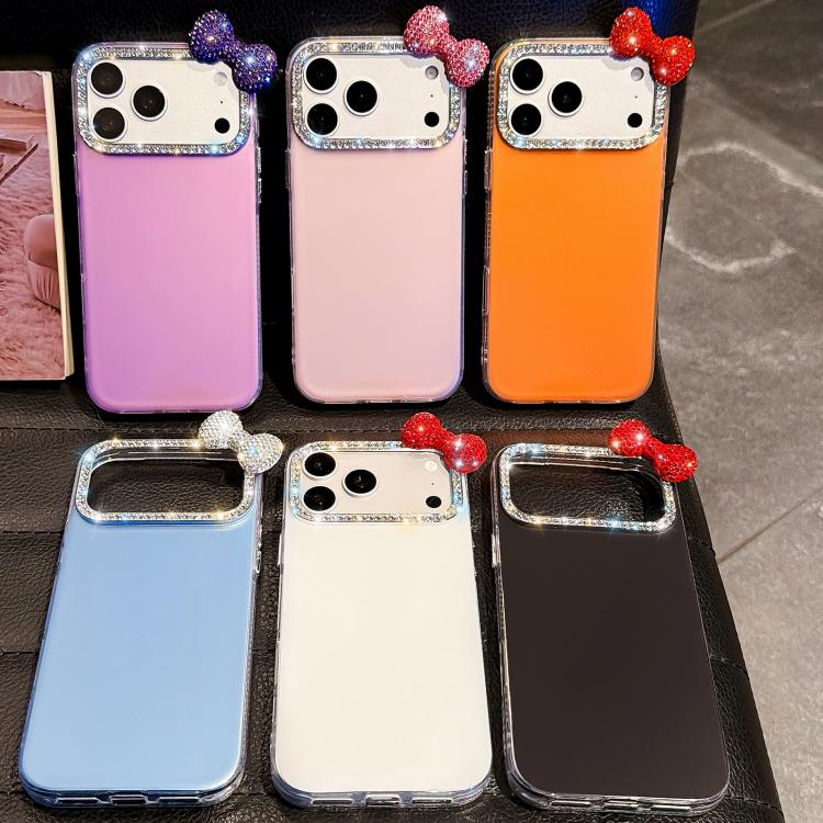 Simpatica custodia per telefono con fiocco color dopamina, adatta alla pelle sensibile, con cinturino da polso di perline., For iPhone 13 Pro, For iPhone 13