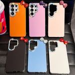 Simpatica custodia per telefono con fiocco color dopamina, adatta alla pelle sensibile, con cinturino da polso di perline., For Galaxy S23 Ultra 5G
