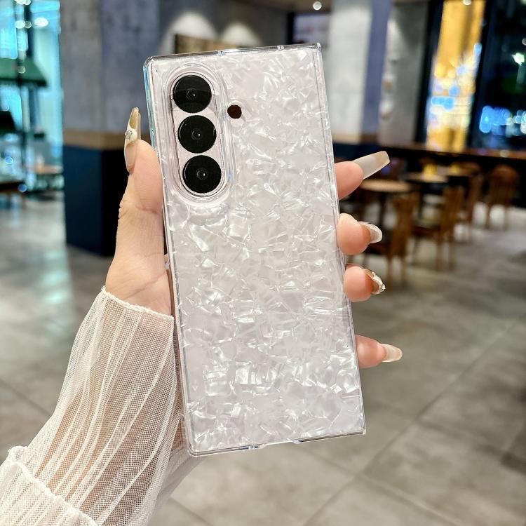 Custodia per telefono con texture a conchiglia perlata, For Galaxy Z Fold8 Ultra 5G