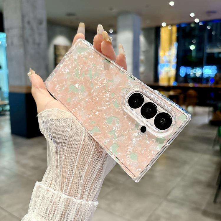 Custodia per telefono con texture a conchiglia perlata, For Galaxy Z Fold8 Ultra 5G